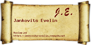 Jankovits Evelin névjegykártya
