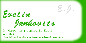 evelin jankovits business card